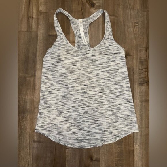 Lululemon Women’s Essential Tank in Tiger Space Dye Black White Size 6 - Picture 1 of 6